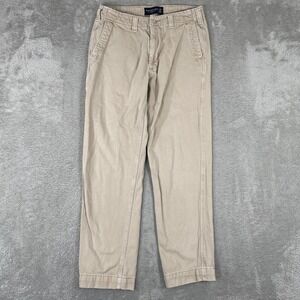 Abercrombie & Fitch Lightweight Jean Mens 30x32 (30x30) Khaki Loose Fit Pants